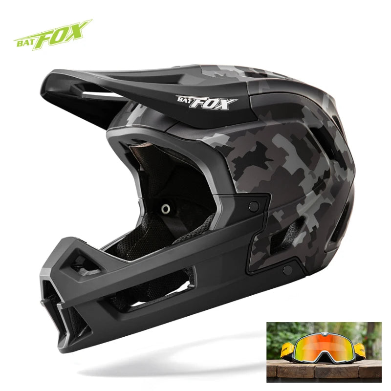 BATFOX New Adult Full Face Bike Helmet