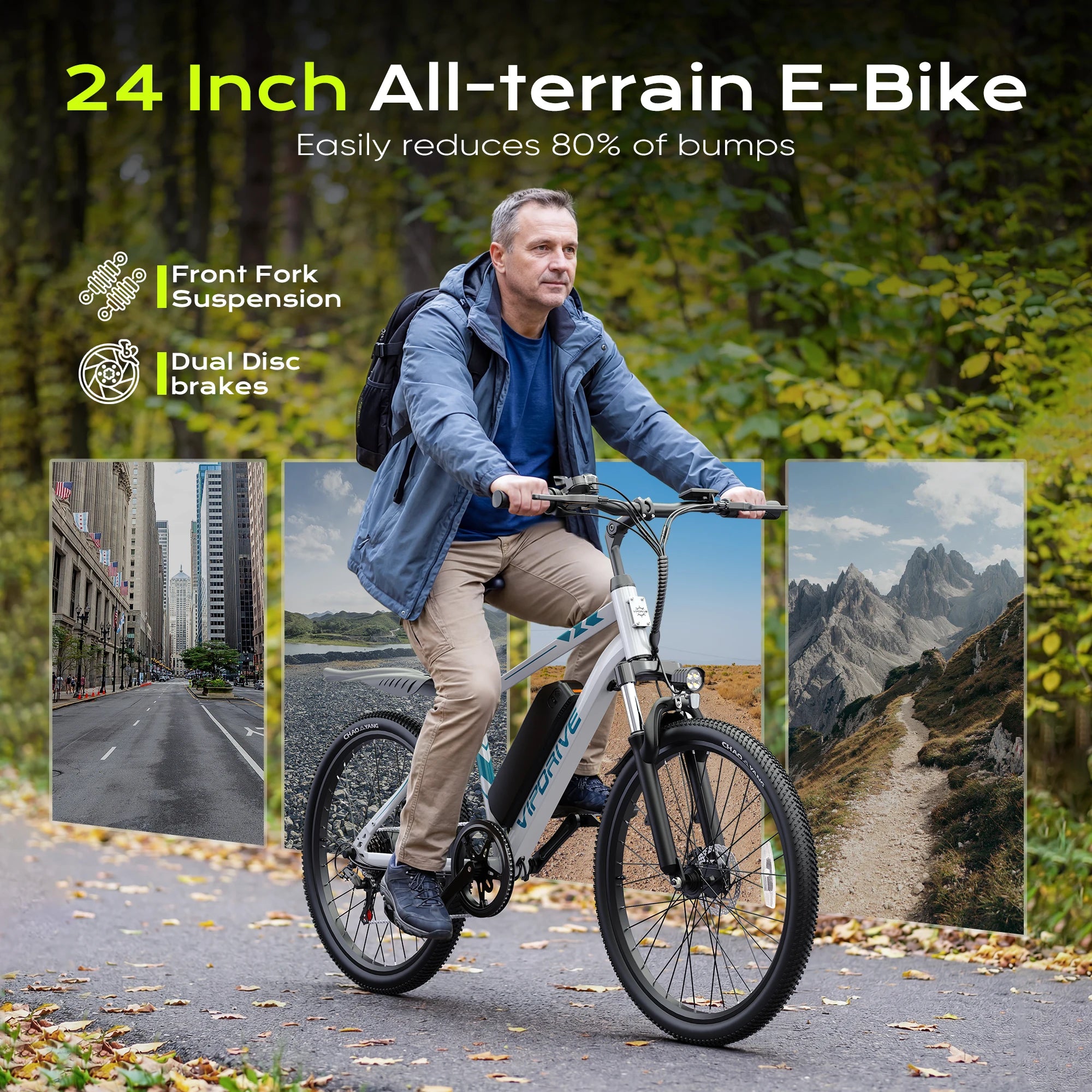VIPDRIVE  Adult Electric Bicycle