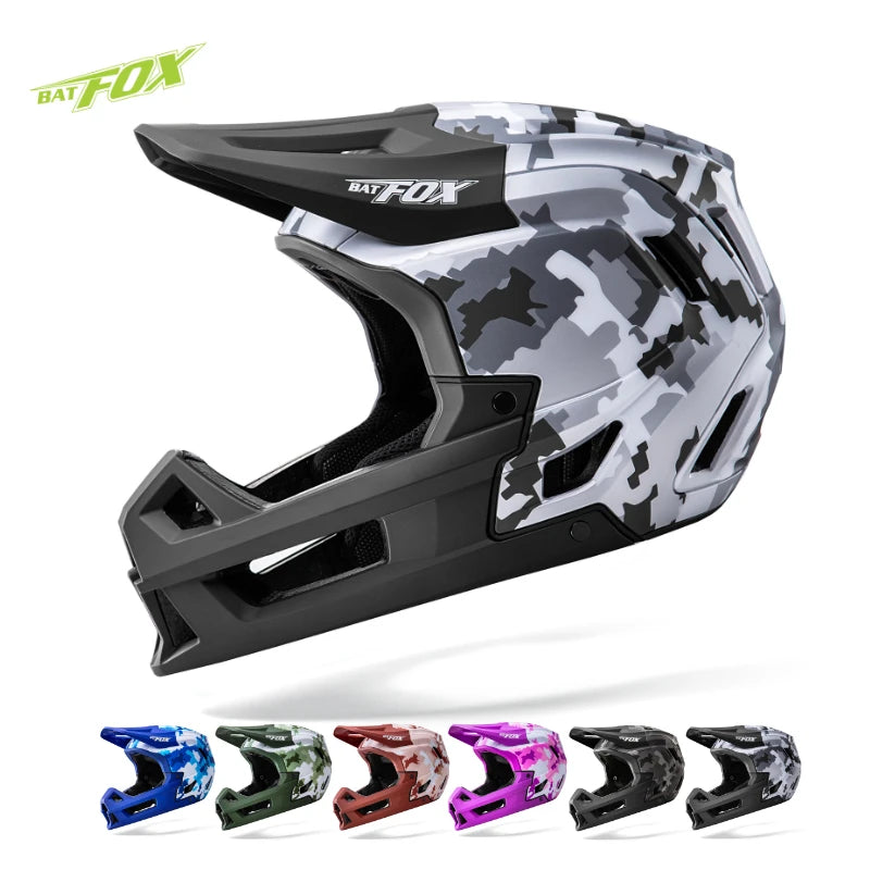 BATFOX New Adult Full Face Bike Helmet