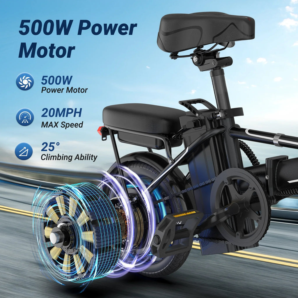 AOVOPRO EB60 Black Foldable Ebike