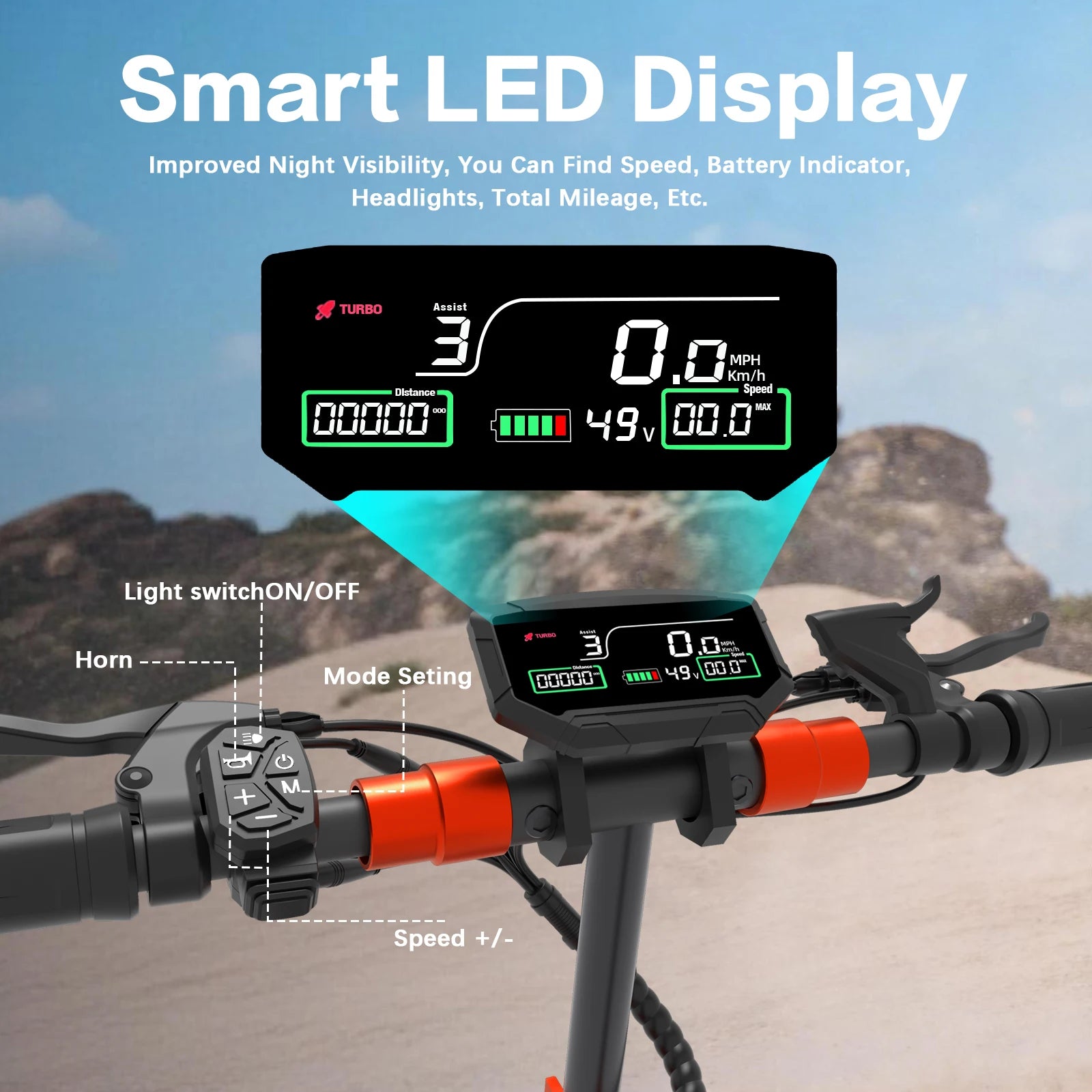 1200W Electric Scooter with Seat
