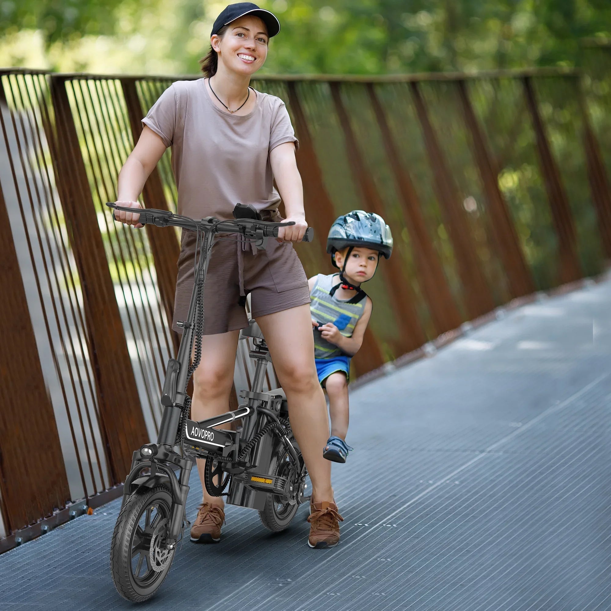 AOVOPRO EB60 Black Foldable Ebike