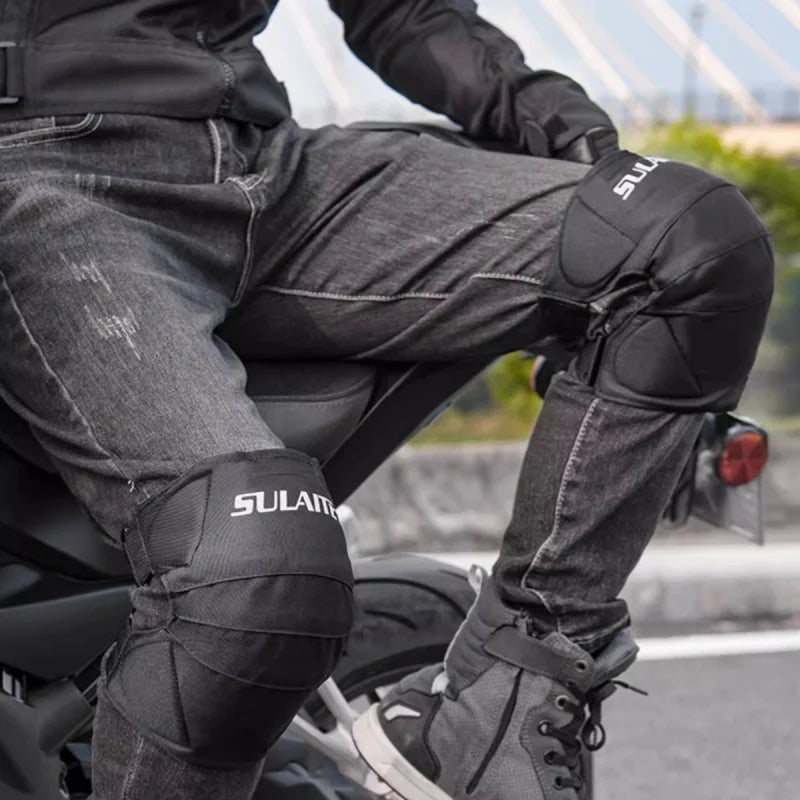 Unisex Knee Guards Body Protection for Motorcycle Downhill MTB Enduro Mountain Protective Gear Moto Accessories with Anti-Slip