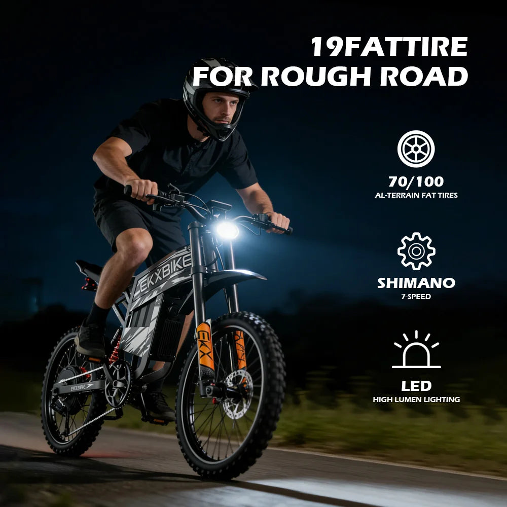 EKXBIKE TX1 Electric Bike 6000W Peak Motors