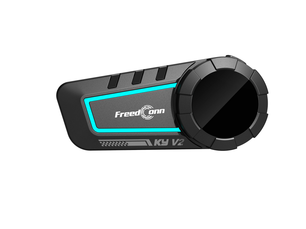 FreedConn KY-V2 IP65 Dustproof Waterproof ABS Material BT 6.0 Dual-Chip Audio Mixing Motorcycle Helmet Bluetooth Intercom
